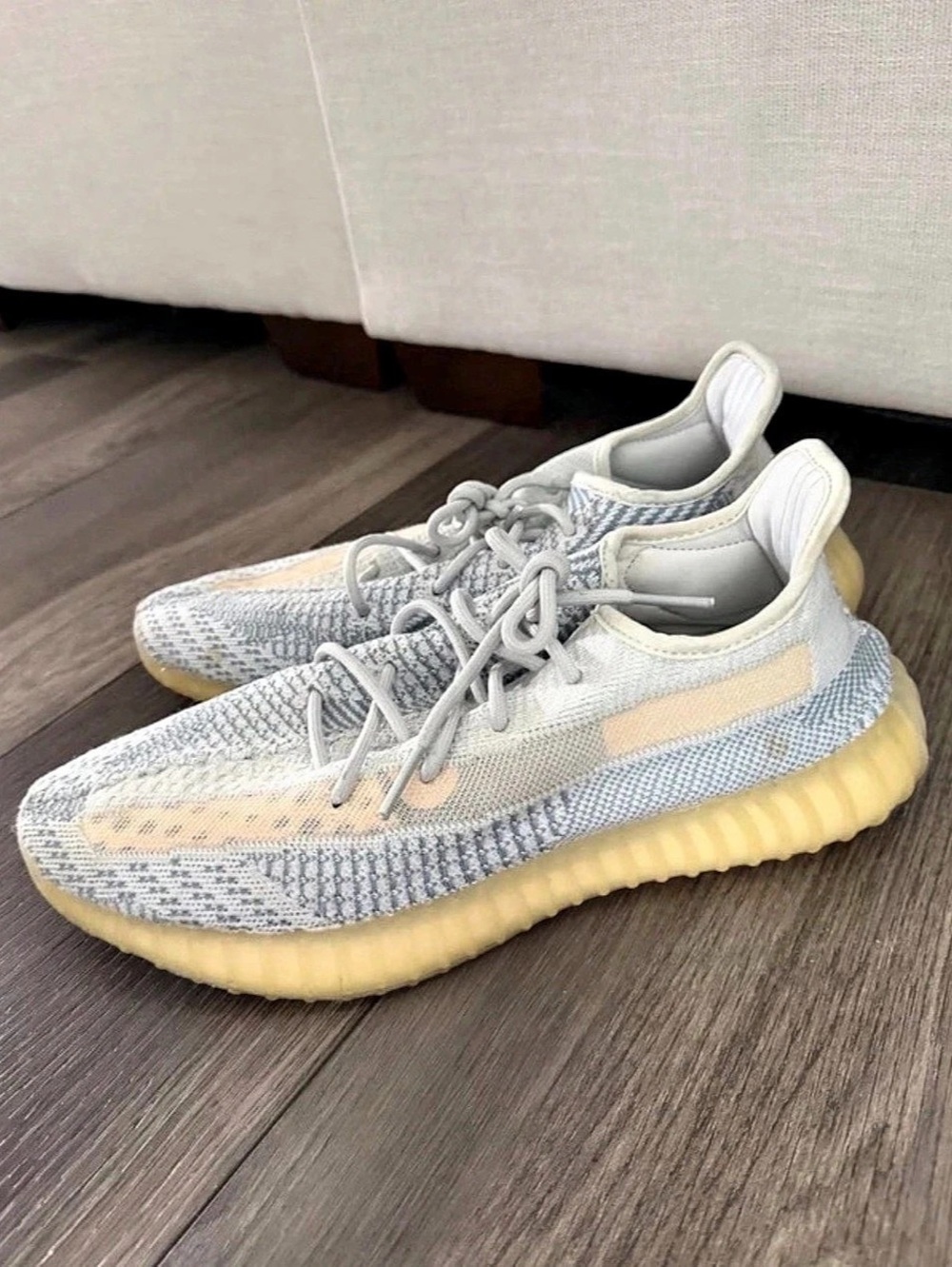 adidas Yeezy Boost 350 V2 Sneakers White & Yellow US 12